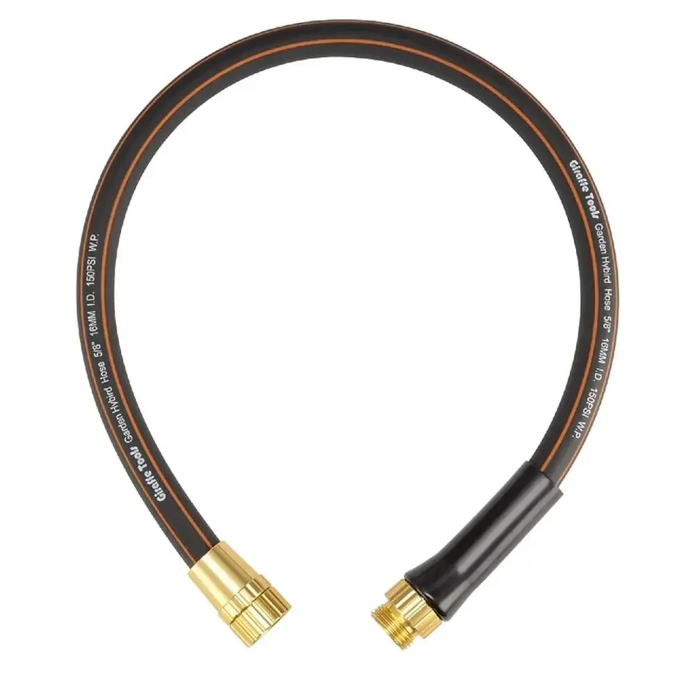 Giraffe Tools Garden Leader Hose 5/8 inch x 2.5ft, Male to Female Fittings